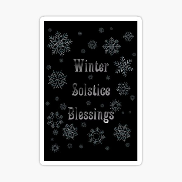 Winter Solstice Blessings Sticker