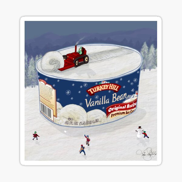 Ice Cream Snow Plow Sticker