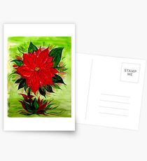 The Christmas Poinsettia Postcards