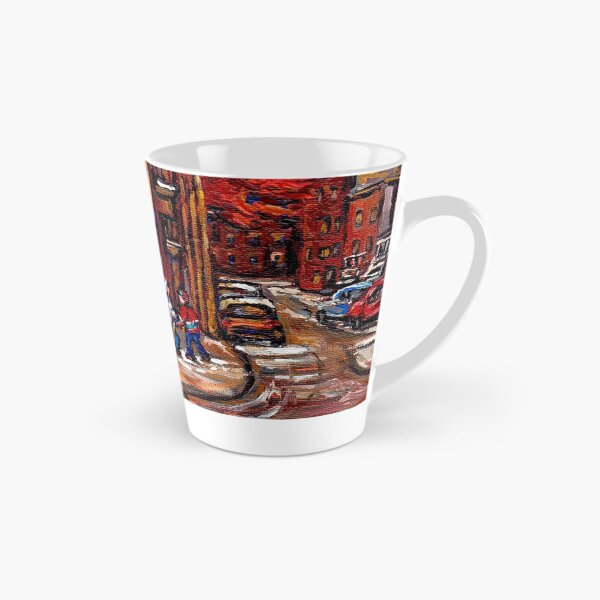 Item preview, DEPANNEUR FAMILIALE VILLE EMARD MONTREAL WITH BOYS PLAYING HOCKEY AT NIGHT designed and sold by Carole  Spandau.