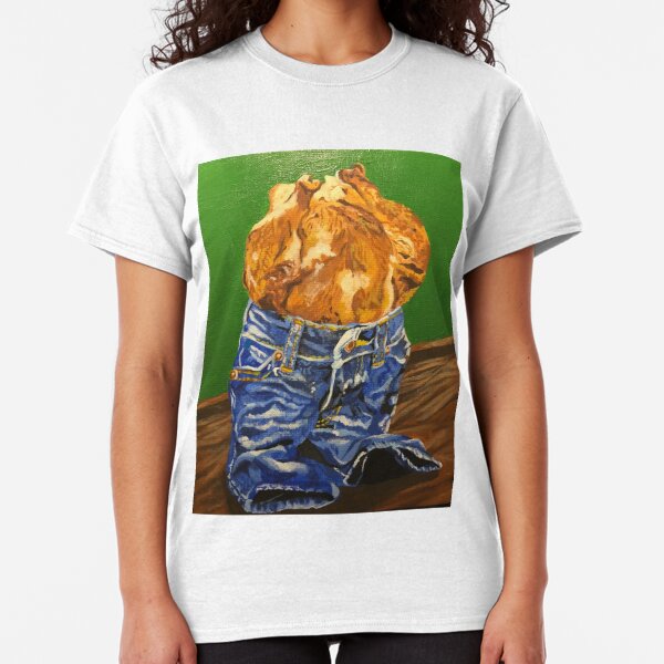 denim chicken shirt