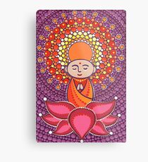 Jizo Meditating upon a Ruby Lotus Metal Print