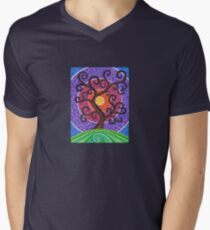Spiralling Tree of Life V-Neck T-Shirt