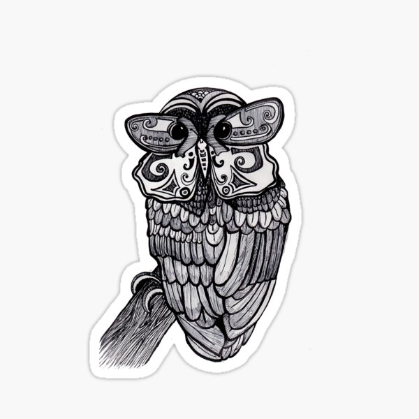 Flutterby Owl Sticker