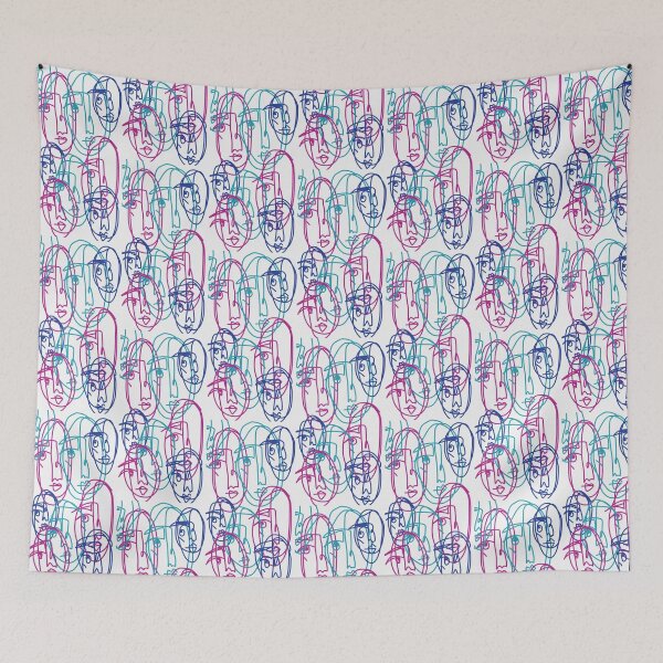 Item preview, Scatterbrained One Line Faces designed and sold by shadowsofsome1.