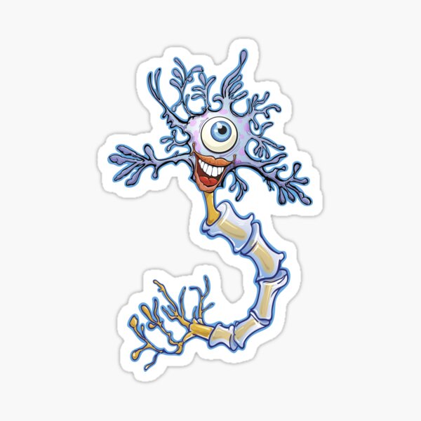 Item preview, Neurotic Laughing Neuron Cartoon designed and sold by SunNoonPark.