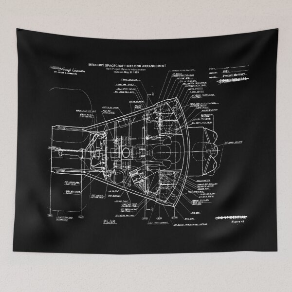 Item preview, Mercury Spacecraft Interior Schematics designed and sold by thewisecarrot.