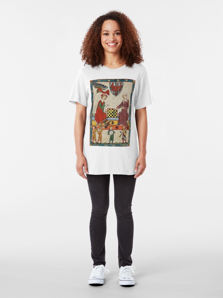 Alternate view of Medieval Boardgame..Markgraf Otto IV. von Brandenburg Slim Fit T-Shirt