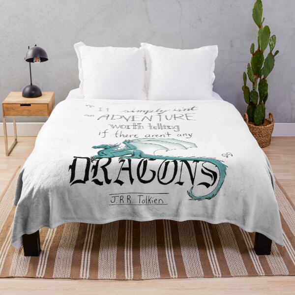 Item preview, J.R.R. Tolkien Dragon quote designed and sold by WhiteThorneGoods.