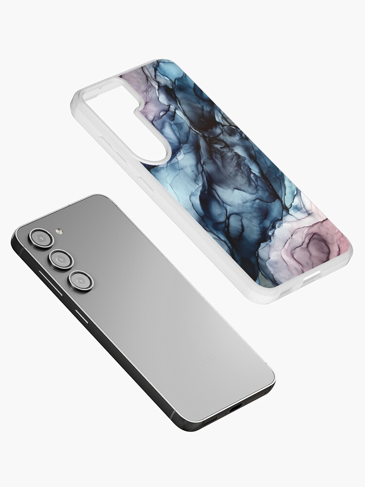 Thumbnail 2 of 4, Samsung Galaxy Phone Case, Blush and Darkness Abstract Alcohol Ink Painting designed and sold by Elizabeth Karlson.