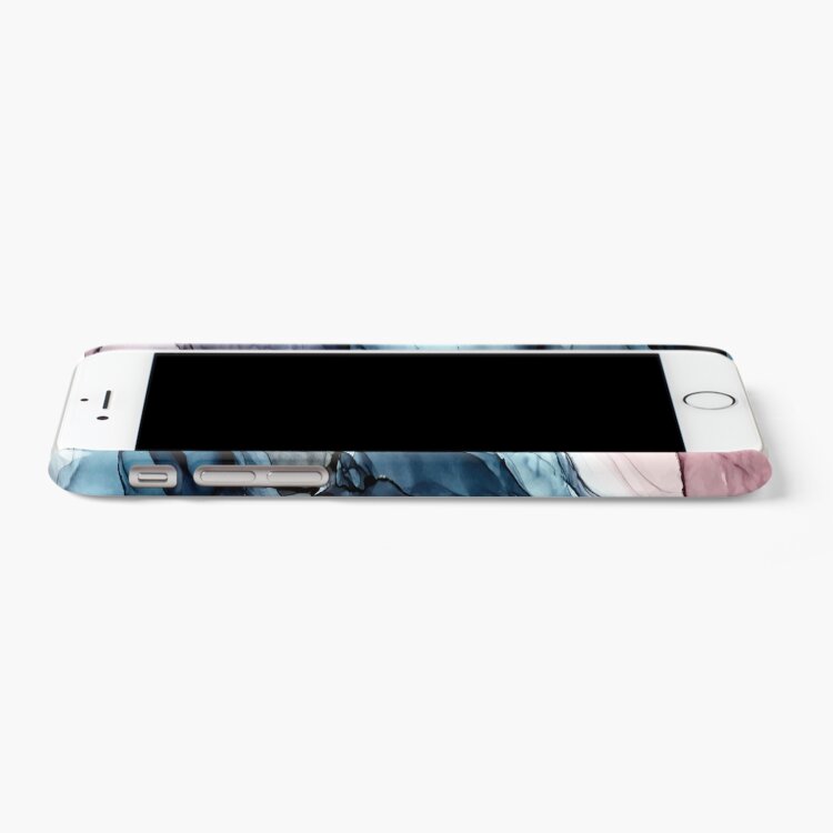 Alternate view of Blush and Darkness Abstract Alcohol Ink Painting iPhone Case & Cover