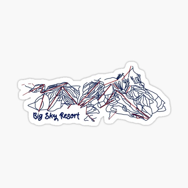 Big Sky Resort Trail Map Sticker