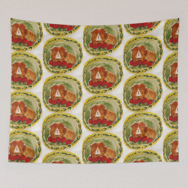 Item preview, Guinea pig strawberries, summer, piggy, cavy designed and sold by Edgot Emily Dimov-Gottshall.