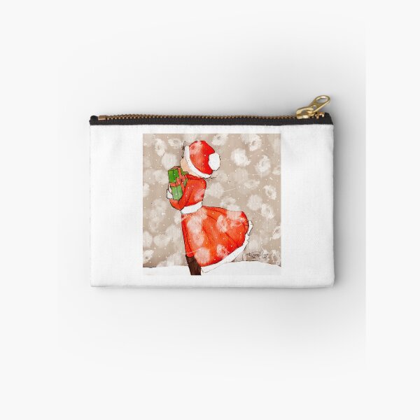 Item preview, White Christmas Girl with Present designed and sold by Katrina Avery Studio.