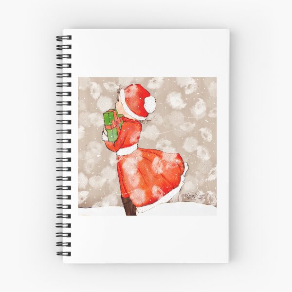 Item preview, White Christmas Girl with Present designed and sold by Katrina Avery Studio.