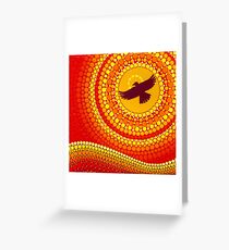 sun illuminating eagle spirit medicine Greeting Card