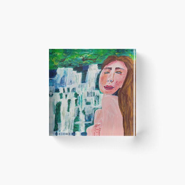 Item preview, Girl at Waterfall designed and sold by JDLPaintings.
