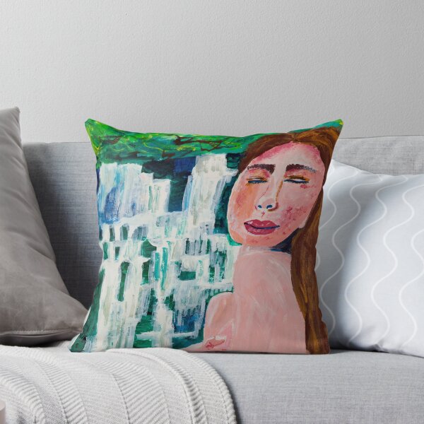 Item preview, Girl at Waterfall designed and sold by JDLPaintings.