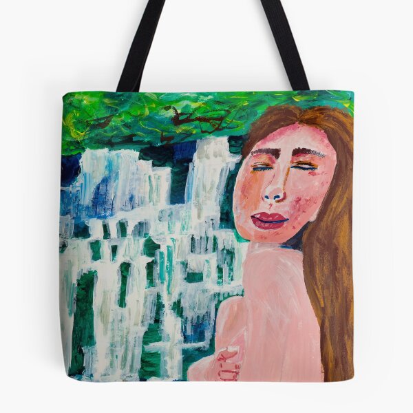 Item preview, Girl at Waterfall designed and sold by JDLPaintings.