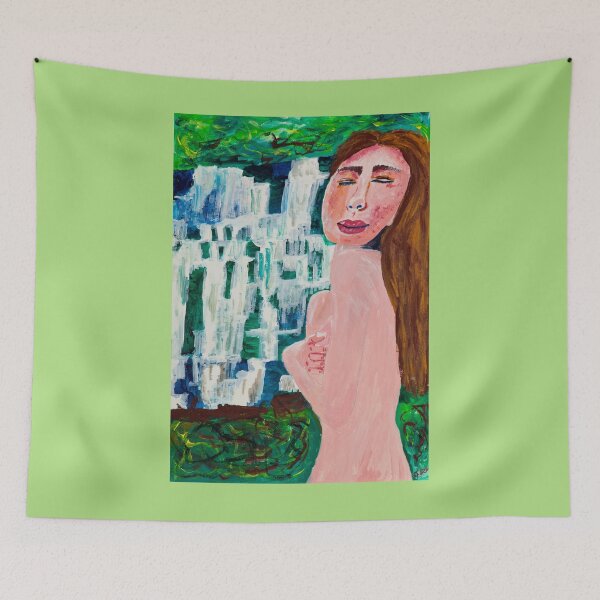 Item preview, Girl at Waterfall designed and sold by JDLPaintings.