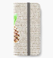 Psych Burton Guster Spitznamen - Fernsehshow Ananas Zimmer Dekorative TV Pop Kultur Humor Lime Neon Brown iPhone Flip-Case/Hülle/Klebefolie