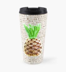 Psych Burton Guster Nicknames - Television Show Pineapple Room Decorative TV Pop Culture Humor Lime Neon Brown Travel Mug
