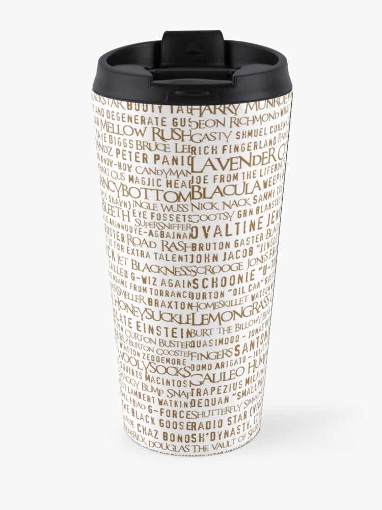 Alternate view of Psych Burton Guster Nicknames - Television Show Pineapple Room Decorative TV Pop Culture Humor Lime Neon Brown Travel Mug