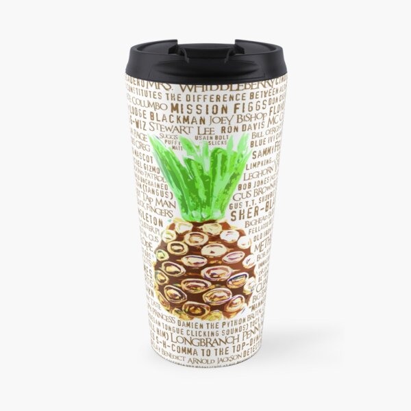 Psych Burton Guster Nicknames - Television Show Pineapple Room Decorative TV Pop Culture Humor Lime Neon Brown Travel Mug