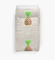 Psych Burton Guster Nicknames - Television Show Pineapple Room Decorative TV Pop Culture Humor Lime Neon Brown Duvet Cover