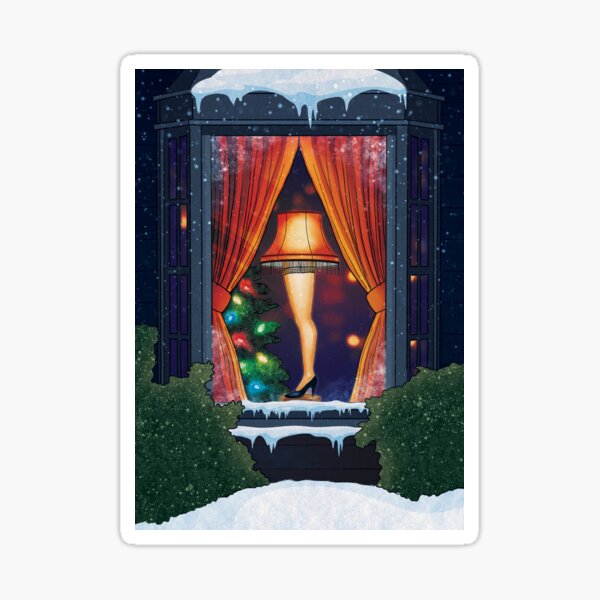 Item preview, A Christmas Story Leg Lamp Winter Scene designed and sold by Misery Loves Company.