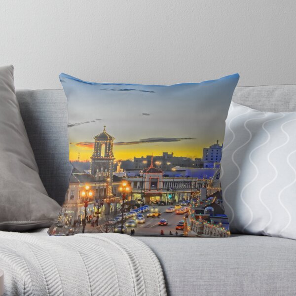 The Plaza Lights WOWC Throw Pillow