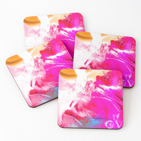 Item preview, Pink and white flowing abstract design designed and sold by ZebEddy.