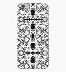 #Crochet #Antique #vintage #weaving #lace #patterns #pattern #decoration #ornate #abstract #art #textile #flower #vector #repetition #illustration #design #vertical #gray #blackandwhite #monochrome iPhone Case