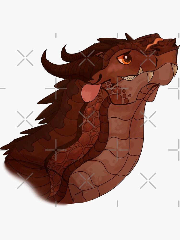 "Umber Wings Of Fire" Sticker for Sale by Seascraper Redbubble
