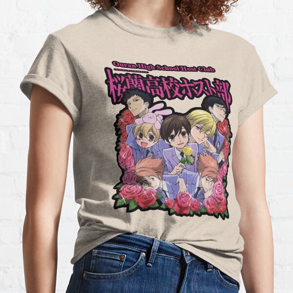 Ouran High School Host Club Pink Cafe Boyfriend Fit Girls T-Shirt