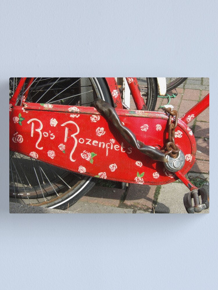Alternate view of Ro's Rose bike Canvas Print