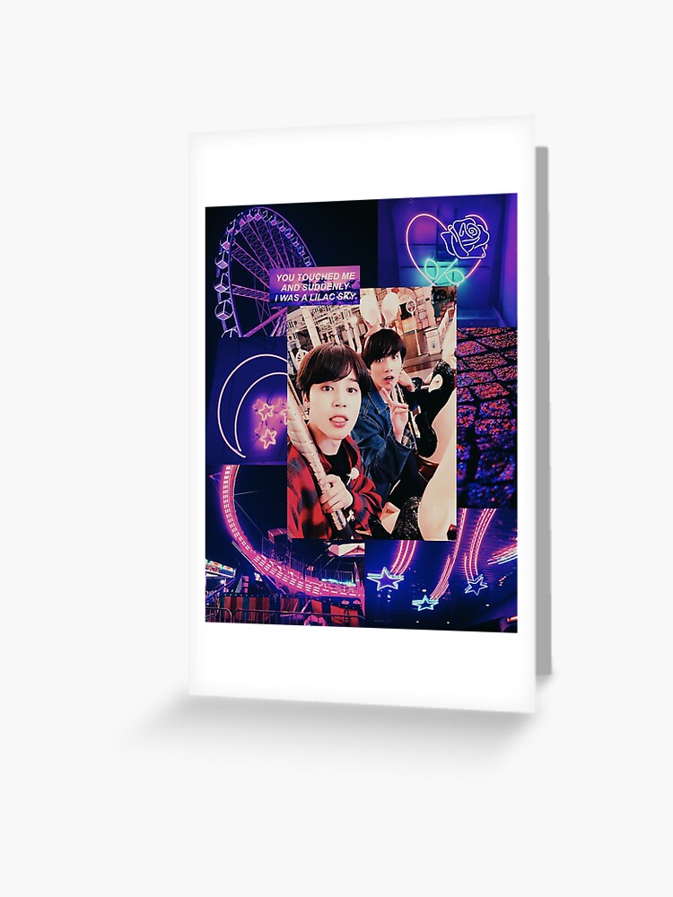 Bts Jikook Purple Aesthetic Grusskarte Von Bangtanetic Redbubble