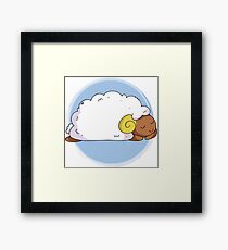 Cute Sleeping Sheep Framed Print
