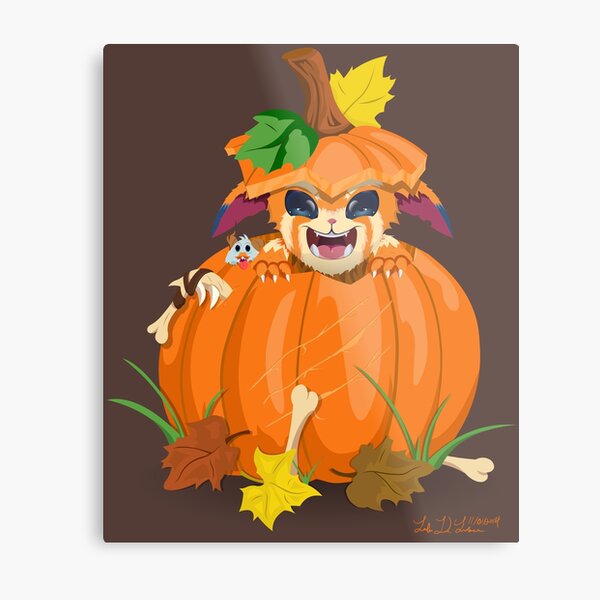 Pumpkin Gnar Metal Print