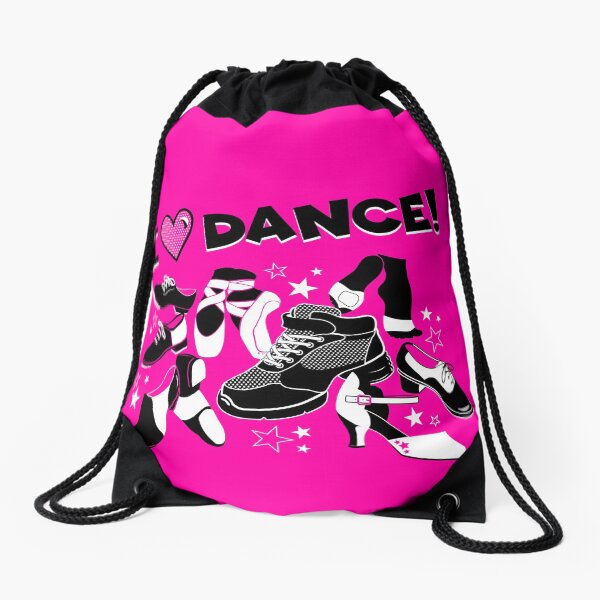I Love Dance - A Variety of Styles Drawstring Bag