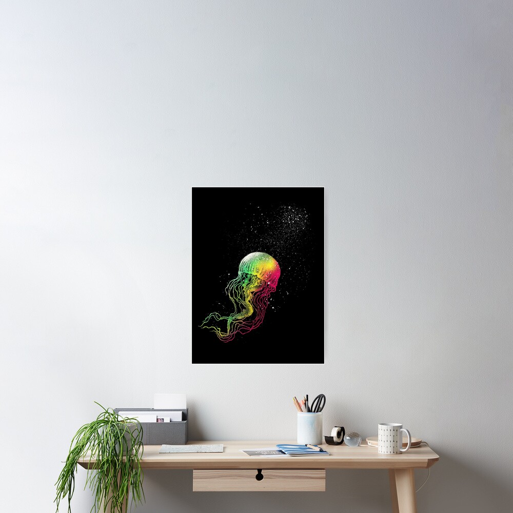 Rainbow jellyfish Poster