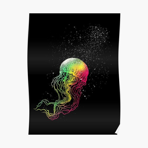 Rainbow jellyfish Poster