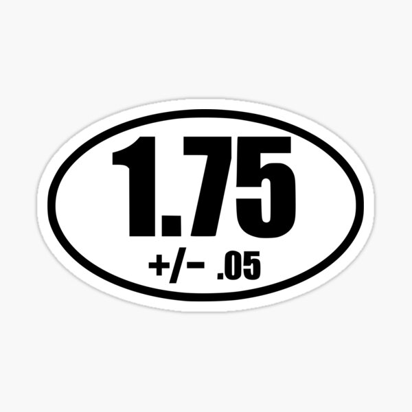 Item preview, 1.75 3d printer filament tolerance oval sticker designed and sold by StensethJeremy.