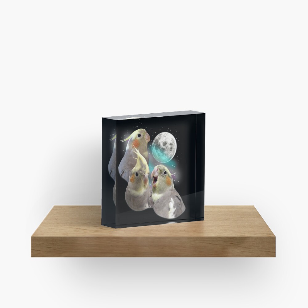 Three Tiel Moon Acrylic Block