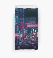 Cyberpunk Tokyo Street Bettbezug