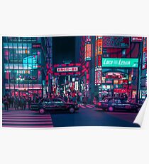 Póster Cyberpunk Tokyo Street