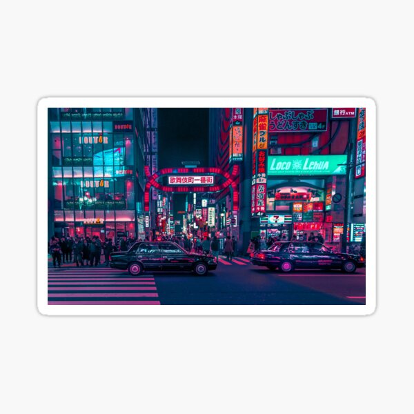 Item preview, Cyberpunk Tokyo Street designed and sold by Neondreamscapes.