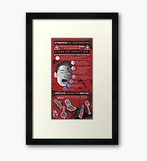 Zombie Infographic Framed Print