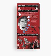 Zombie Infographic Canvas Print