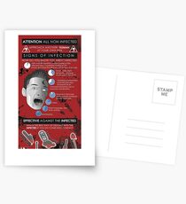 Zombie Infographic Postcards
